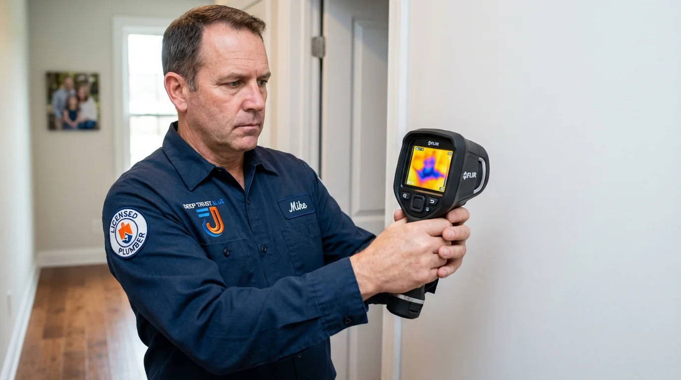 Thermal imaging leak detection by Johns Plumbing LLC in Gill